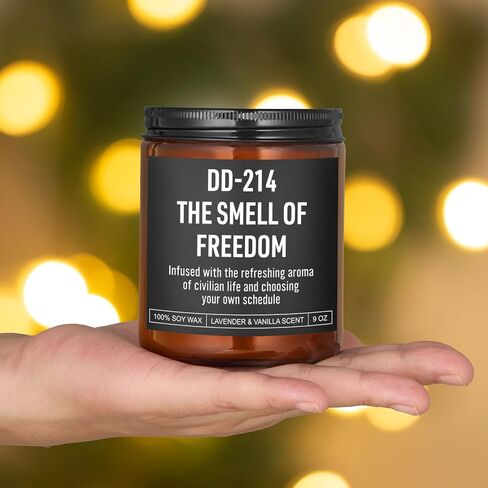 DD214 Candle, Military Retirement Gifts for Men, Women - Retired Navy Veteran, Air Force, Marine, Army Veteran Gifts - Veterans Day, Farewell, Going Away, Military Separation Presents in Saudi Arabia