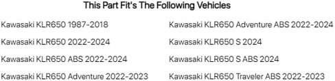 TUSK KLR650 Shock Bumper for Kawasaki KLR650 1987-2018,2022 in Saudi Arabia