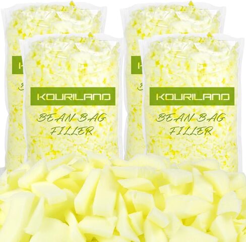 4LBS Bean Bag Filler - Shredded Memory Foam Beanbag Filling Pillow Stuffing Bean Bag Refill for Couch Cushion Stuffed Animals Dog Bed Chair Arts Crafts in Kuwait
