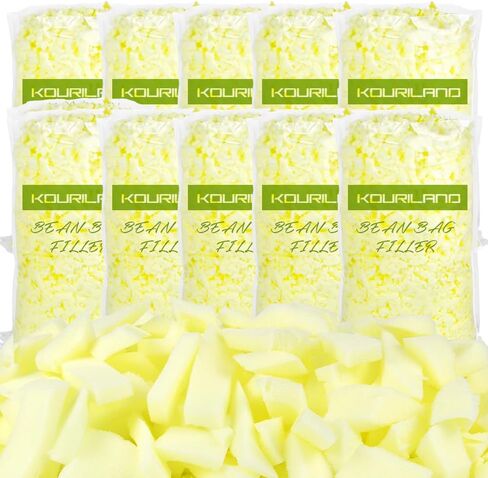 4LBS Bean Bag Filler - Shredded Memory Foam Beanbag Filling Pillow Stuffing Bean Bag Refill for Couch Cushion Stuffed Animals Dog Bed Chair Arts Crafts in Kuwait