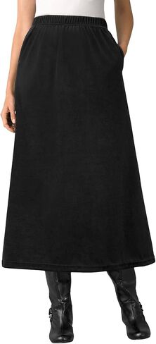 Woman Within Plus Size Velour A-Line Skirt in Saudi Arabia