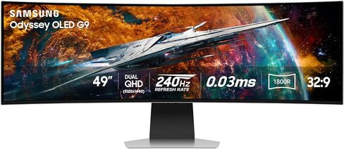 SAMSUNG LS49CG954SNXZA-RB شاشة ألعاب ذكية منحنية مقاس 49 بوصة Odyssey Neo G9 OLED 5120x1440 240 هرتز - مُجددة معتمدة in Kuwait