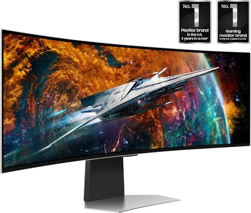 SAMSUNG LS49CG954SNXZA-RB شاشة ألعاب ذكية منحنية مقاس 49 بوصة Odyssey Neo G9 OLED 5120x1440 240 هرتز - مُجددة معتمدة in Kuwait