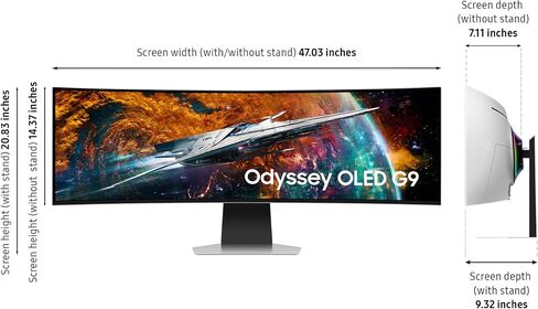 SAMSUNG LS49CG954SNXZA-RB شاشة ألعاب ذكية منحنية مقاس 49 بوصة Odyssey Neo G9 OLED 5120x1440 240 هرتز - مُجددة معتمدة in Kuwait