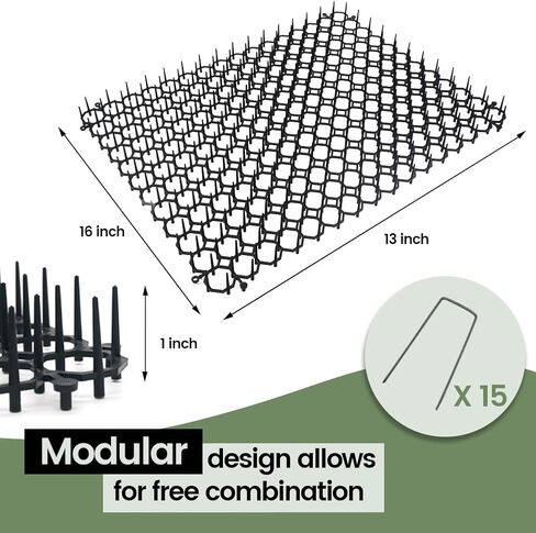 12 Pack Cat Deterrent Mat, 16 x 12 inch Scat Mat with Spikes for Indoor & Outdoor Pet Training, Keep Cats & Dogs Away Protect Plants, Furniture and Countertop in Kuwait