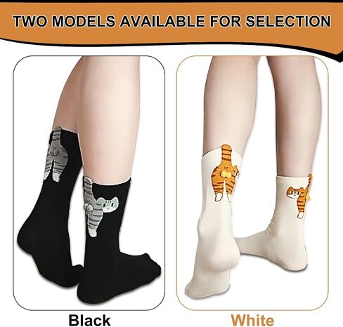6 Pairs Cat Socks with Balls, Cute and Funny Cat Ball Socks, Comfortable Cotton Crew Socks for Women, Daily Wear, Home, Office, Gift for Cat Lovers in Saudi Arabia