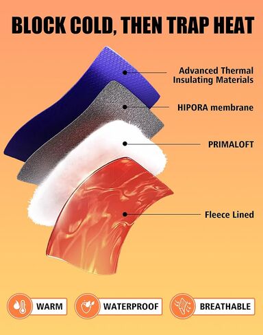بايونير كامب قفازات التزلج الشتوية للرجال والنساء مقاوم للماء Primaloft الذهب العزل لمس قفازات الثلج الدافئة للتزلج على الجليد in Kuwait