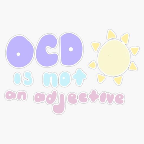OCD is Not an Adjective Sticker Vinyl Waterproof Sticker Decal Car Laptop Wall Window Bumper Sticker 5" in Saudi Arabia