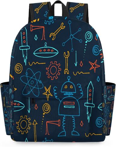 Toddler Backpack for Boys Girls, Kids Backpacks for Preschool, Kindergarten, Elementary School with Padded Back, Sturdy School Bags Children Bookbags Casual Travel Back Pack (Robot) in Kuwait