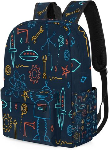Toddler Backpack for Boys Girls, Kids Backpacks for Preschool, Kindergarten, Elementary School with Padded Back, Sturdy School Bags Children Bookbags Casual Travel Back Pack (Robot) in Kuwait