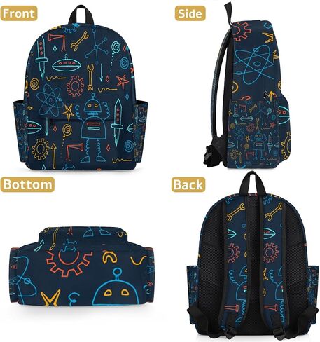 Toddler Backpack for Boys Girls, Kids Backpacks for Preschool, Kindergarten, Elementary School with Padded Back, Sturdy School Bags Children Bookbags Casual Travel Back Pack (Robot) in Kuwait