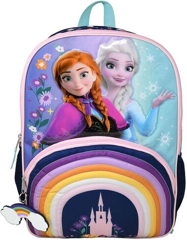 Frozen 2 Elsa Anna Girls Kid 16 inch School Backpack (One Size, Purple) in Saudi Arabia