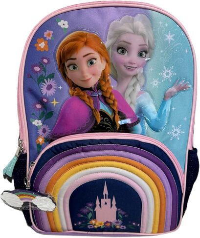 Frozen 2 Elsa Anna Girls Kid 16 inch School Backpack (One Size, Purple) in Saudi Arabia