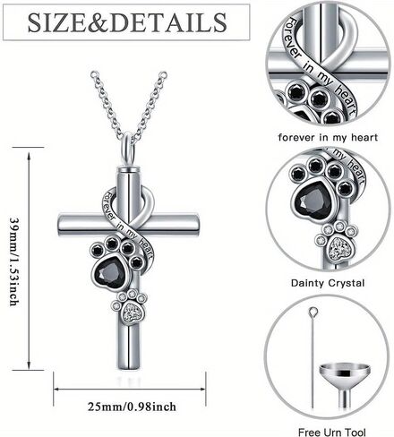 Black Cat Claw Cross Necklace, Birthday and Christmas Gift, Suitable for Daily Wearing in Saudi Arabia