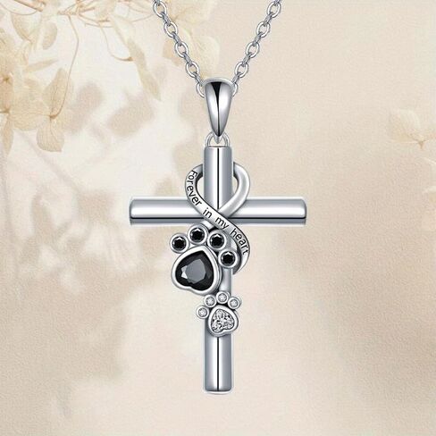 Black Cat Claw Cross Necklace, Birthday and Christmas Gift, Suitable for Daily Wearing in Saudi Arabia