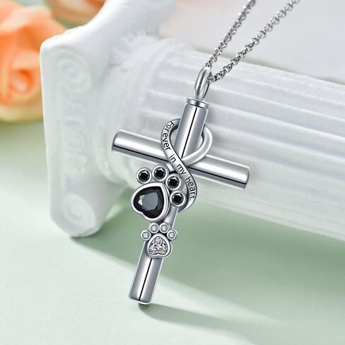 Black Cat Claw Cross Necklace, Birthday and Christmas Gift, Suitable for Daily Wearing in Saudi Arabia