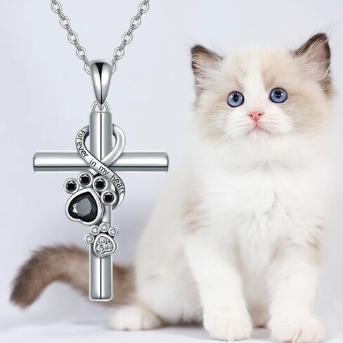 Black Cat Claw Cross Necklace, Birthday and Christmas Gift, Suitable for Daily Wearing in Saudi Arabia