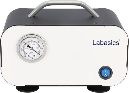 Diaphragm Vacuum Pump, Oil Free Vacuum Pump Portable Pressure Pump with 10 L/min Flow Rate for Lab Vacuum Filtration Distillation Laboratory Work, 110-220V in Saudi Arabia