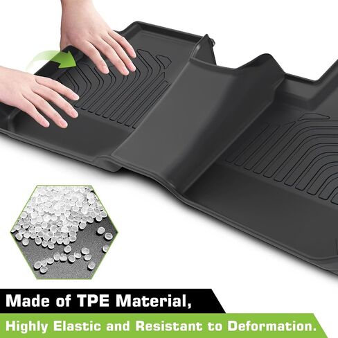 Floor Mats for Jeep Wrangler JK Unlimited 4 Door 2007-2013 (Not for JL or 4XE), TPE Waterproof Non-Slip All Weather Protection Custom in Saudi Arabia