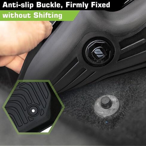 Floor Mats for Jeep Wrangler JK Unlimited 4 Door 2007-2013 (Not for JL or 4XE), TPE Waterproof Non-Slip All Weather Protection Custom in Saudi Arabia