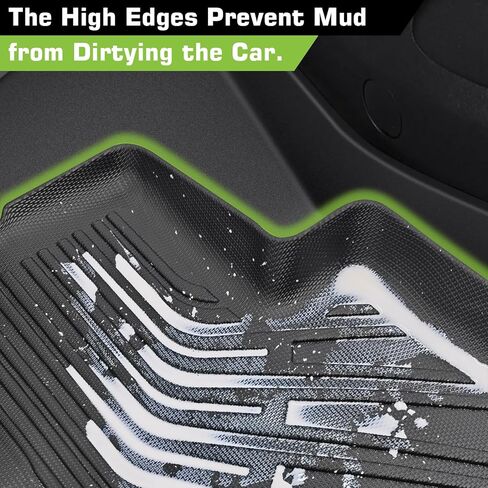 Floor Mats for Jeep Wrangler JK Unlimited 4 Door 2007-2013 (Not for JL or 4XE), TPE Waterproof Non-Slip All Weather Protection Custom in Saudi Arabia