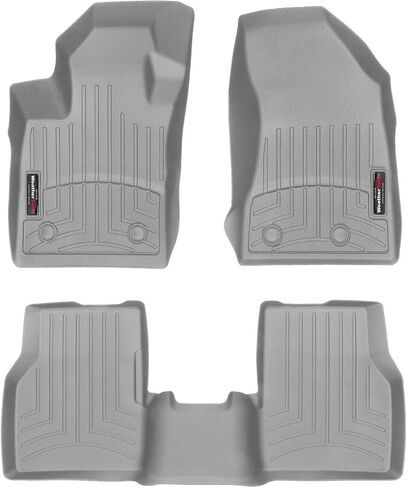 WeatherTech Custom Fit FloorLiners for Jeep Compass - 1st & 2nd Row (441205-1-2), Black in Saudi Arabia