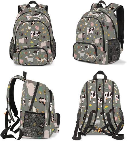 School Backpack for Girls Boys- Waterproof College School Bag Bookbag Daypack Travel Backpack for Woman Man,Cute Farm Animal in Saudi Arabia