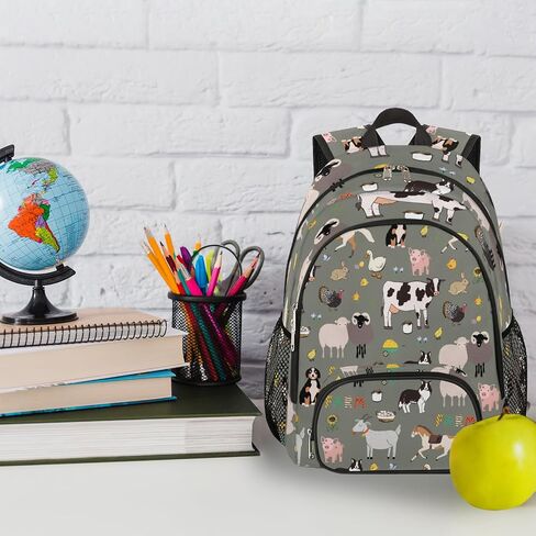 School Backpack for Girls Boys- Waterproof College School Bag Bookbag Daypack Travel Backpack for Woman Man,Cute Farm Animal in Saudi Arabia