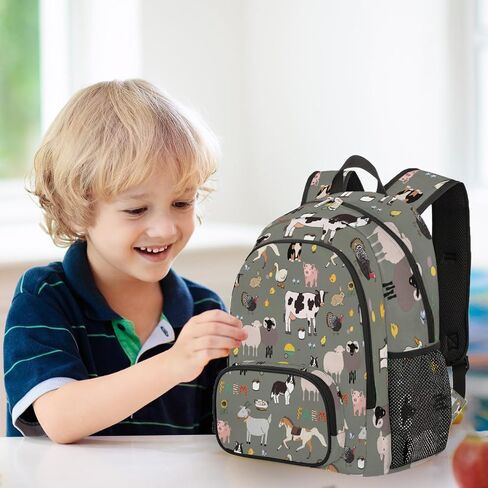 School Backpack for Girls Boys- Waterproof College School Bag Bookbag Daypack Travel Backpack for Woman Man,Cute Farm Animal in Saudi Arabia