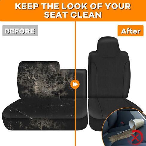 Truck Seat Cover Compatible with 1995-2005 Isuzu NPR Front 40/60 Split Bench Seat Cover (Black, 1995-2005) in Saudi Arabia