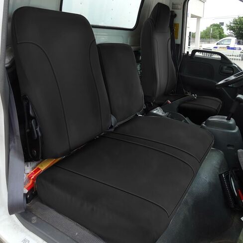 Truck Seat Cover Compatible with 1995-2005 Isuzu NPR Front 40/60 Split Bench Seat Cover (Black, 1995-2005) in Saudi Arabia