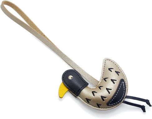 حقيبة سحر فراخ البط مضحك لطيف سلسلة المفاتيح تصميم الجلود لمحفظة البطة السوداء in Kuwait