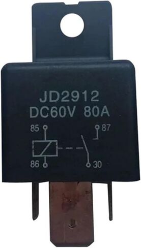 80A high-Power Upgraded Version of Automobile Relay 12V24V4-pin 5-pin high-Current Wide-Leg Relay with Socket. (Color : 80A, Size : 4-pin Plug DC36V) in Saudi Arabia