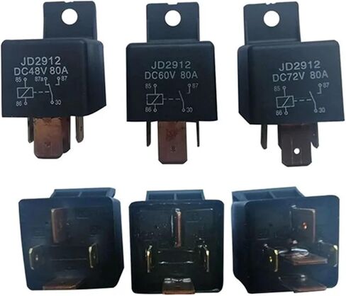80A high-Power Upgraded Version of Automobile Relay 12V24V4-pin 5-pin high-Current Wide-Leg Relay with Socket. (Color : 80A, Size : 4-pin Plug DC36V) in Saudi Arabia