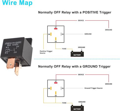 4 Pins 80A 12V Auto Relay Multi Purpose Waterproof Car Relay Black 1 Pc in Saudi Arabia