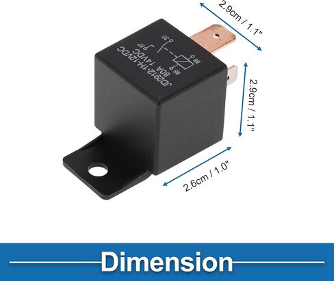 4 Pins 80A 12V Auto Relay Multi Purpose Waterproof Car Relay Black 1 Pc in Saudi Arabia