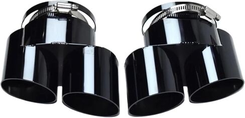 Compatible With 2020-2025 BMW X5 X6 X7 Muffler G05 G06 G07 Tailpipe Upgrade M60i Exhaust Tip Tip Nozzle Stainless Steel Exhaust Head(Black) in Saudi Arabia