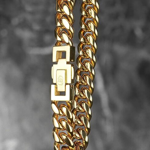 012 Cubano Bold Cuban Chain - 18K Gold, 304 Stainless Steel in Saudi Arabia