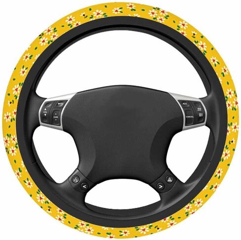 Agate Marble Pattern Elastic Steering Wheel Cover Ocean Blue with Gold Veins Steering Wheel Cover Anti Slip Protective Case Universal Stretch Steering Protector in Saudi Arabia