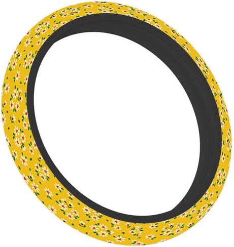 Agate Marble Pattern Elastic Steering Wheel Cover Ocean Blue with Gold Veins Steering Wheel Cover Anti Slip Protective Case Universal Stretch Steering Protector in Saudi Arabia