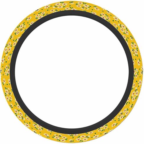 Agate Marble Pattern Elastic Steering Wheel Cover Ocean Blue with Gold Veins Steering Wheel Cover Anti Slip Protective Case Universal Stretch Steering Protector in Saudi Arabia