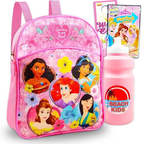 Disney Princess Mini Backpack for Kids - Bundle with 11" Small Bag for Girls Plus Water Bottle, Play Pack, More | Disney Princess Backpack Purse for Kids, Toddlers in Saudi Arabia