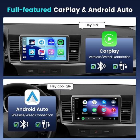 8 Core 4+64GB لـ 2008-2017 Mitsubishi Lancer Android Radio Dash Kit، شاشة لمس 10.1 بوصة ستيريو للسيارة مع Carplay لاسلكي Android Auto، GPS/WiFi/32EQ DSP/Bluetooth 5.0/SWC/Mic كاميرا احتياطية in Kuwait