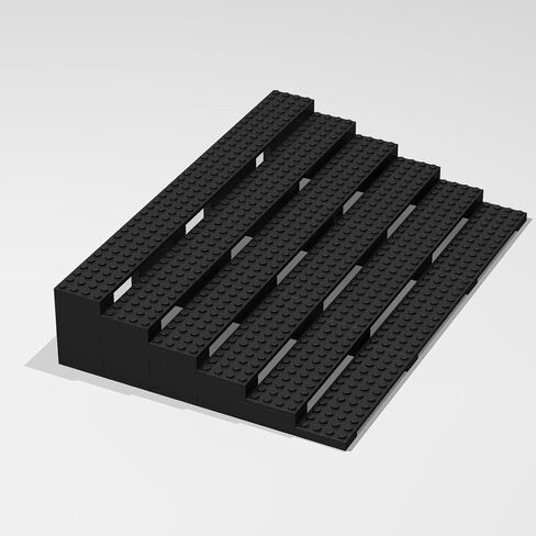 Minifigures Display Case Action Figure Stand Blocks, Display Shelves for Mini Figures Demountables 3Tier, Gift with Lego Minifigure Lovers, Black in Kuwait