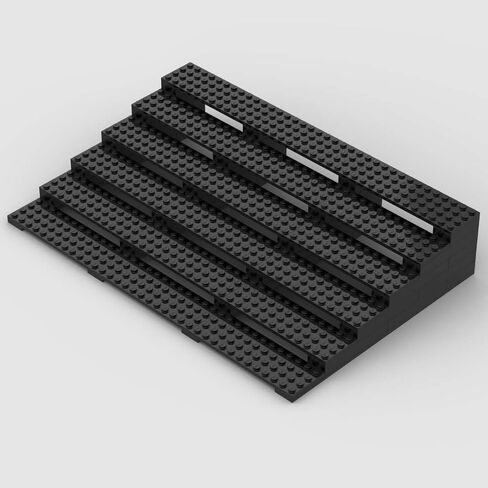 Minifigures Display Case Action Figure Stand Blocks, Display Shelves for Mini Figures Demountables 3Tier, Gift with Lego Minifigure Lovers, Black in Kuwait
