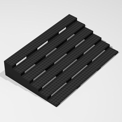 Minifigures Display Case Action Figure Stand Blocks, Display Shelves for Mini Figures Demountables 3Tier, Gift with Lego Minifigure Lovers, Black in Kuwait