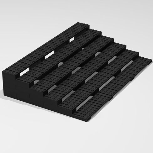 Minifigures Display Case Action Figure Stand Blocks, Display Shelves for Mini Figures Demountables 3Tier, Gift with Lego Minifigure Lovers, Black in Kuwait