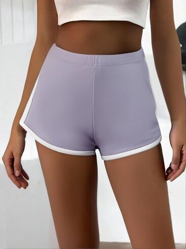 Women's Mid-Waisted Sports Shorts Stretchy Gym Casual Shorts for Athletic Running Gym Yoga in Saudi Arabia