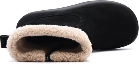 Women's Mid-Calf Winter Boot,100% Soft Waterproof Cow Suede Leather,Soft Fur lining with Comfortable Insole Womens Snow Boots,Medial Side Zipper for Easy Slip-On,Lightweight Winter Womens Shoes in Saudi Arabia