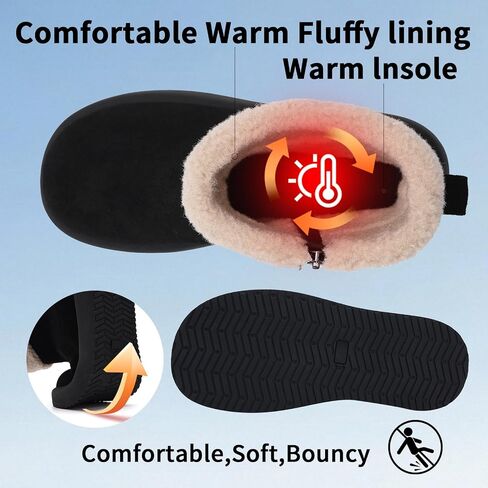 Women's Mid-Calf Winter Boot,100% Soft Waterproof Cow Suede Leather,Soft Fur lining with Comfortable Insole Womens Snow Boots,Medial Side Zipper for Easy Slip-On,Lightweight Winter Womens Shoes in Saudi Arabia